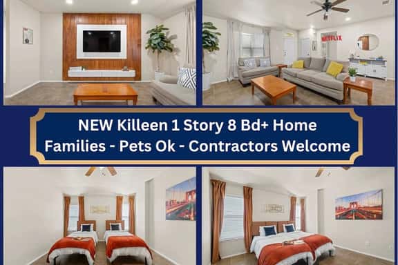 4BR Home | Sleeps 8 | Flexible King or Twin Beds | Parking for 4+ Cars | Pets OK | 5 Min to Fort Hood - professionally managed by Stay Albatross Furnished Rentals - Image 1