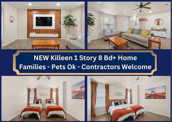 NEW Killeen House | Sleeps 8 | 5 min to Fort Hood | Families, Groups, Pets Ok - Professionally Managed by Stay Albatross